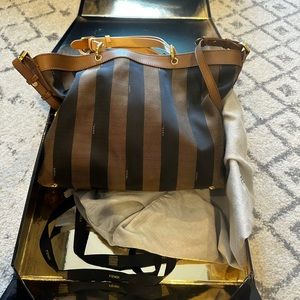 Striped FENDI Hobo LIKE NEW